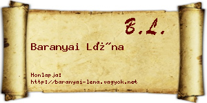 Baranyai Léna névjegykártya
